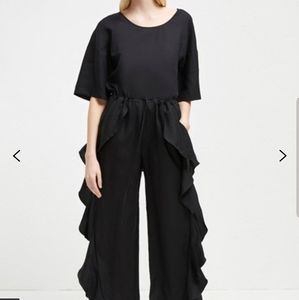 French Connection Dae Drape Frill Jumpsuit